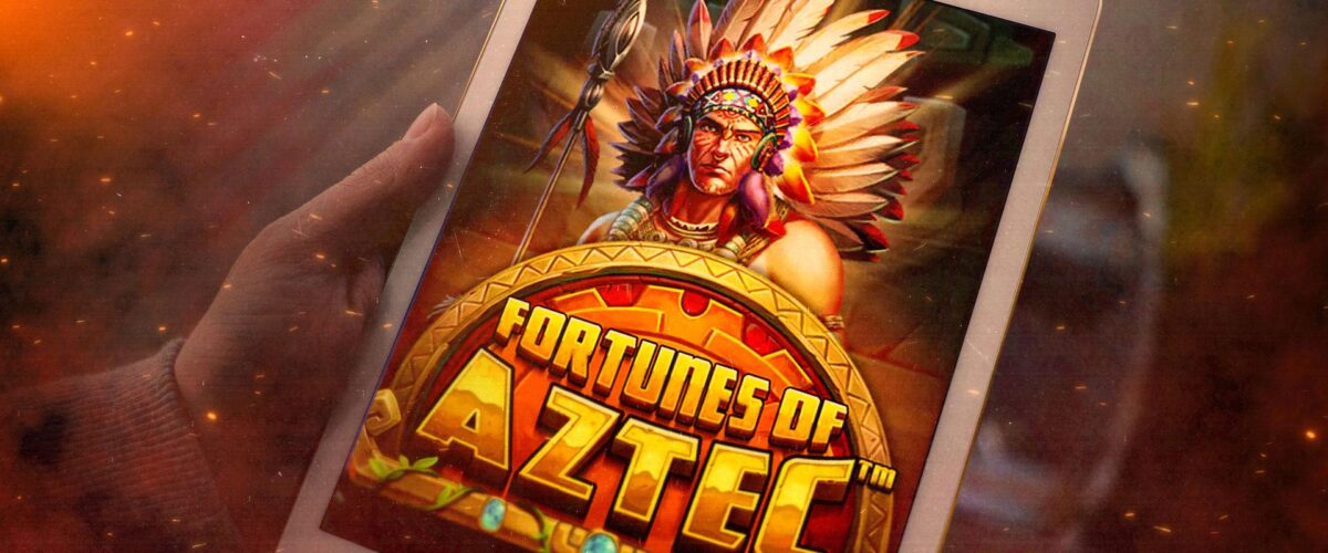 un tablet che mostra la slot online di fortune of aztech