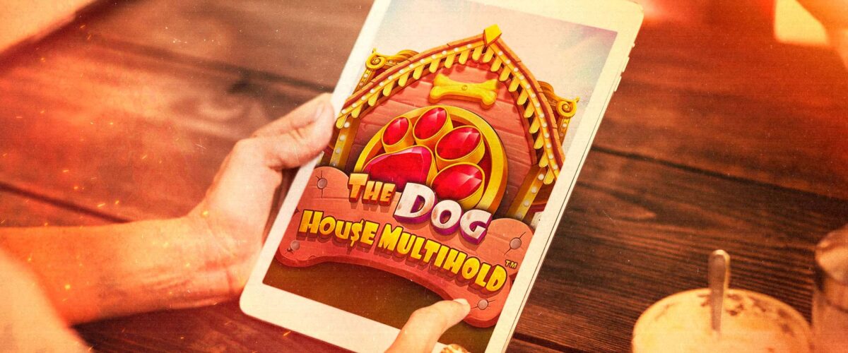 un tablet che mostra la slot the dog house multihold