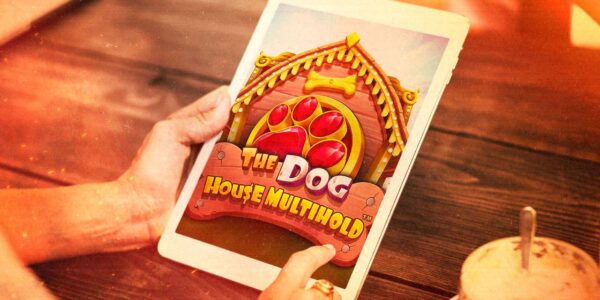 un tablet che mostra la slot the dog house multihold