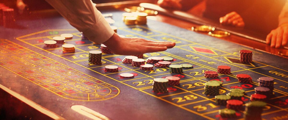 il tavolo da roulette con le fiches preparate per le puntate