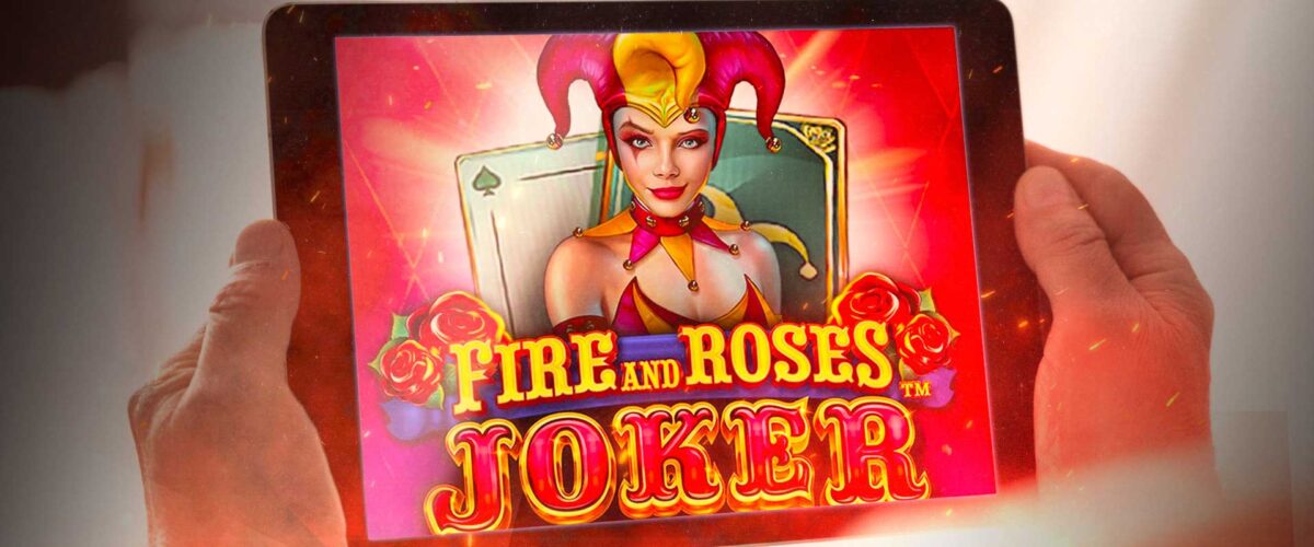 un tablet mostra la slot online fire and roses