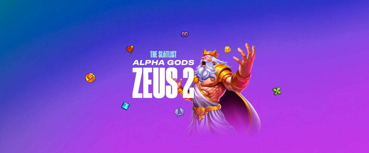 Zeus tra i fulmini nella copertina della slot Alpha Gods Zeus 2: Wild Surge