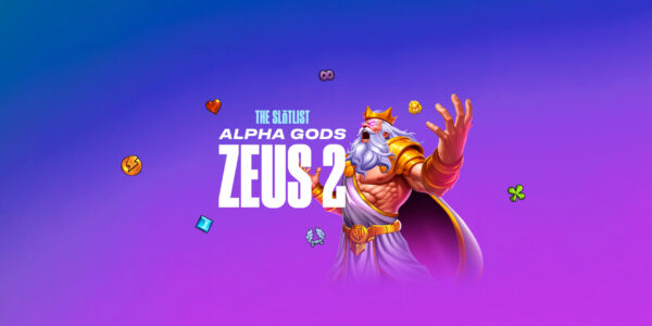 Zeus tra i fulmini nella copertina della slot Alpha Gods Zeus 2: Wild Surge