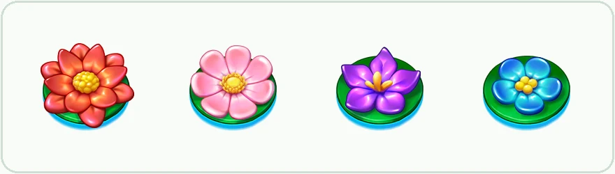I quattro fiori ad alto valore della slot Quackers
