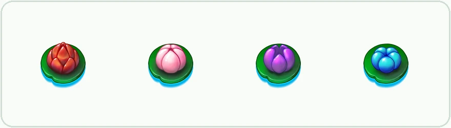 I quattro fiori a basso valore della slot Quackers