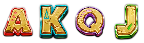 Le lettere A, K, Q e J dorate della slot Wrappin’ More Gold
