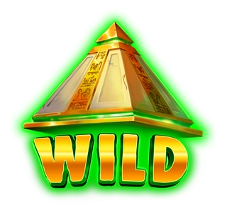 Piramide dorata con bordo verde e scritta Wild di Wrappin’ More Gold